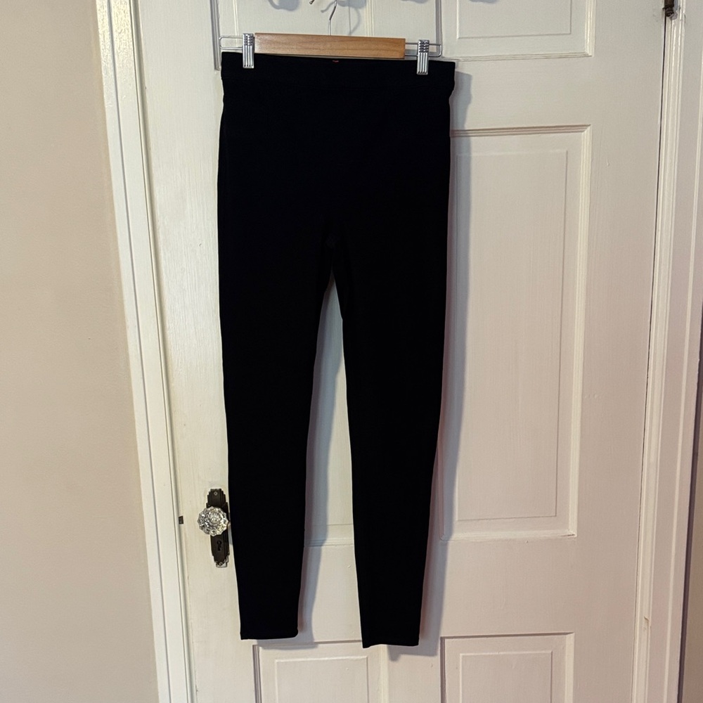 Spanx Medium Skinny Legging Pants Black Stretch